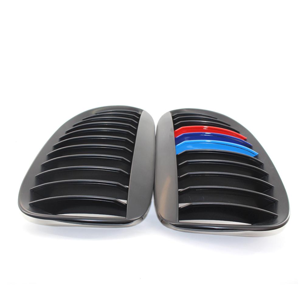 1 Pair Car Front Bumper Hood Kidney Grilles Replacement Grill For BMW 6-Series E63 E64 M6 2Door 630i 640i 650i 645ci