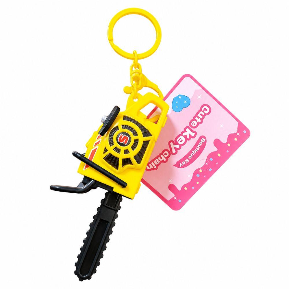 Realistic Simulation Electric Saw Keychain Plastic Logging Saw Toy Gift Key Decor