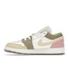 Детские кроссовки Air Jordan 1 Low SE GS Pastel Grind White Vivid-Green DJ0341-100