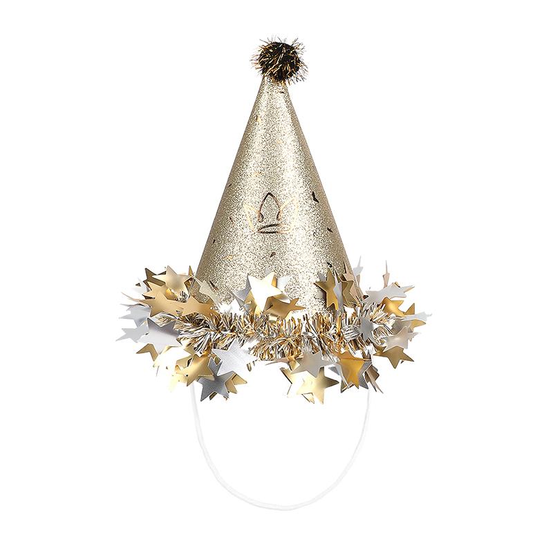 Детская шляпа на день рождения, бумажные короны, колпачки для первого дня рождения мальчика и девочки, принадлежности для украшения фото реквизит золото серебро розовый