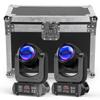 Yiflamefly 2Pcs 150W Beam Moving Head Lights With Flightcase 18Prisms Stage Light DMX DJ Lights For Disco Concert Party Wedding