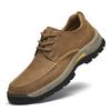 Outdoors Lace-up Shoes Man Non-Slip Casual Leather Shoes for Men Wear Resistant Walking Hiking Footwear Classic Comfy Climbing