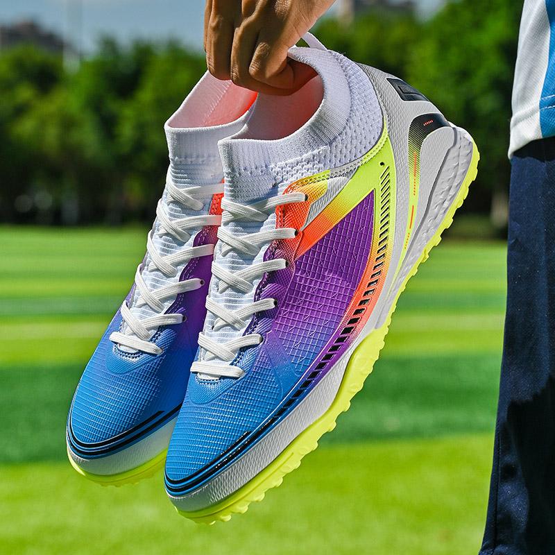 Football Shoes 34-45 Men/Women's Football Boots Short Lauret Indoor and Outdoor High-top Sock Mouth Artificial Lawn Children Football Shoes