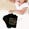 9 Pieces Scratch Paper Art Craft Kits Interactive Drawing Notes Boards Sheet for Gift Wrapping