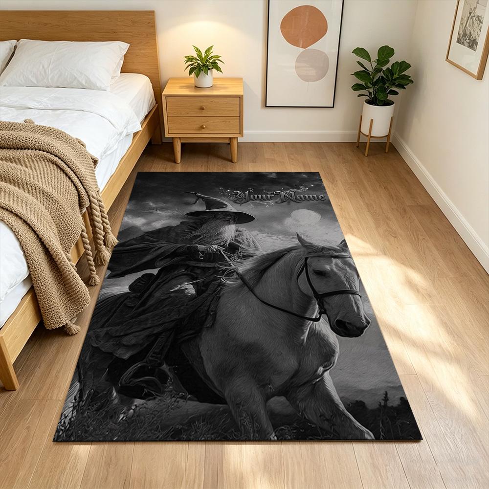 Lord Rings Customized Name Area Rug Perfect for Playrooms Entryway Bedrooms Living Rooms Antislip Carpet Anime Office Decor