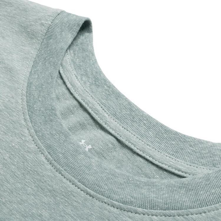 Under Armour Rival Core Удобная Модная Однотонная Простая Футболка с Коротким Рукавом Стандартного Кроя Женские Топы Светло-Зеленый 1383648-349