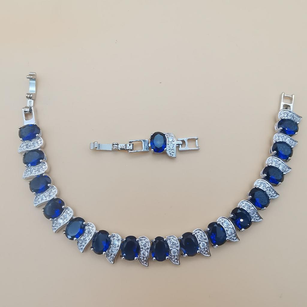 Браслет «Куриная ножка» имитация Танзании Европейский и Американский браслет с покрытием из платинового кристалла для женщин Роскошный многоцветный