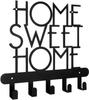 Настенный держатель ключей – табличка «Home Sweet Home» с 5 крючками, декоративный органайзер для ключей и вешалка для одежды, идеально подходит для хранения полотенец