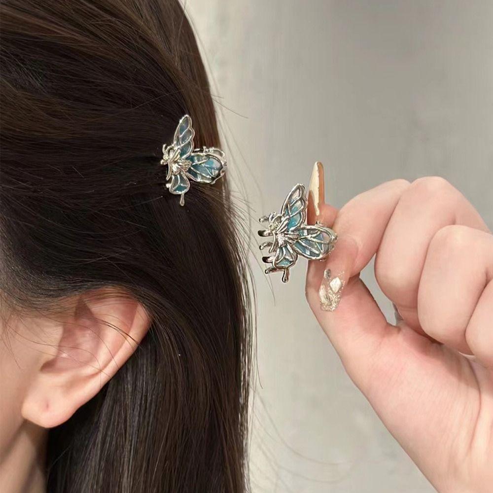 Hollow Animal Hair Clip Y2k Butterfly Hairpin Cute Mini Butterfly Hair Claw Daily