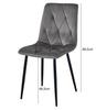 LIBRA chair - dark gray velvet / black legs x 2