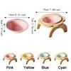 Ceramic Elevated Cat Bowl Anti-Spill Raised Cat Food Bowl Cute Dog Feeder  for Cats Dogs