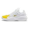 Reebok Кроссовки унисекс Solution Mid White Collegiate Gold, обувь белого цвета, ярко-фиолетового цвета HR0505