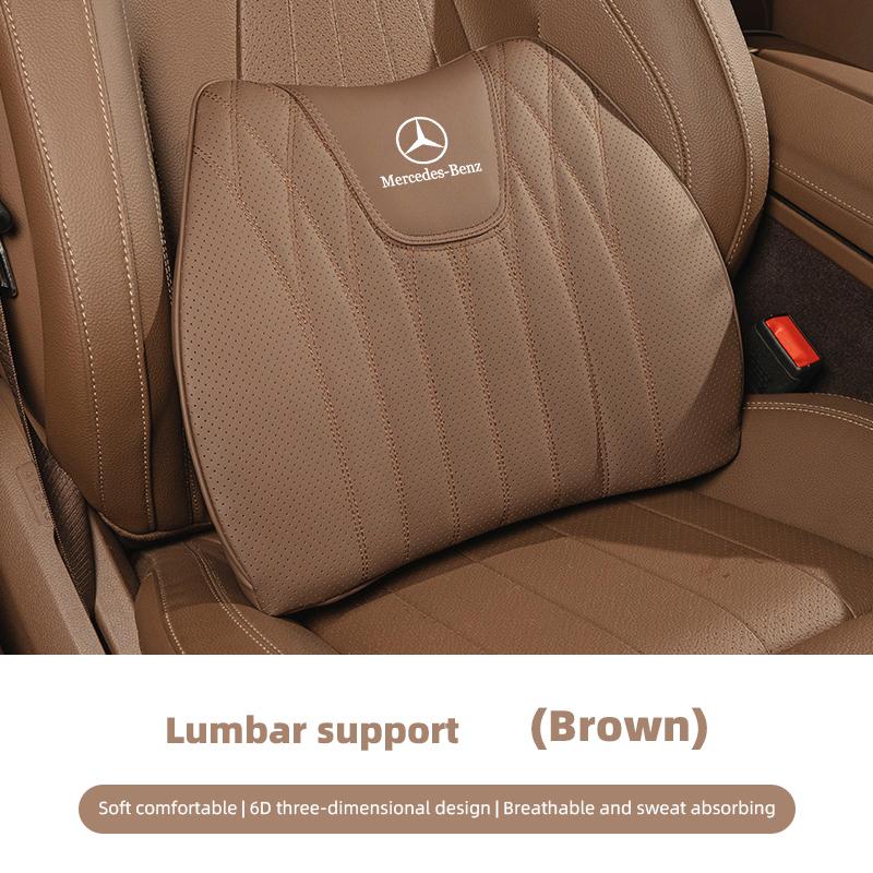 High-quality Leather Car Seat Cushion Lumbar Support Auto Interior For Mercedes Benz AMG A/B/C/E/S Class C200L W211 W212 GLK GLE JR9