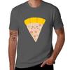 Cute funny smiling PIZZA slice TShirt Fashion Print Casual Short Sleeve
