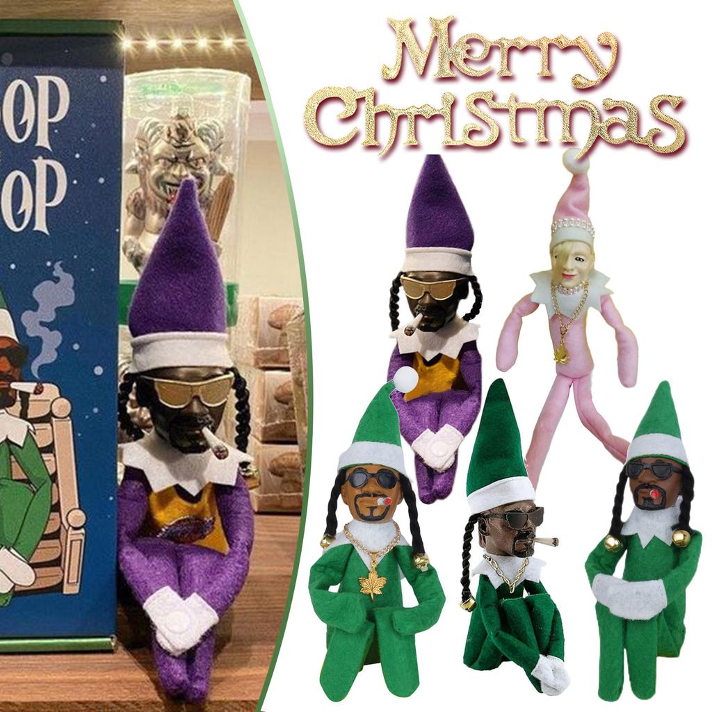1/2pcs Snoop On A Stoop Christmas Elf Doll 2025 Christmas Decorations Festive Atmosphere Doll Ornament New Year Xmas Gift