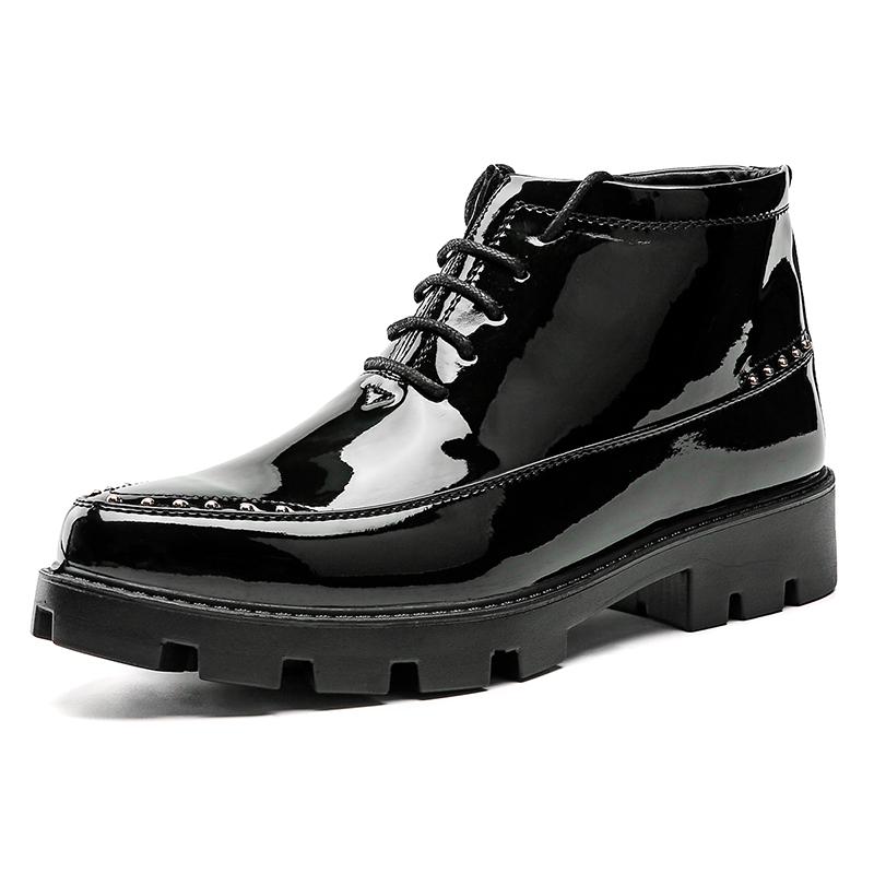 Модные Винтажные Повседневные Мужские Короткие Ботинки Челси Роскошные Толстая Подошва Деловые Туфли Мужские Кожаные Черные Ботильоны Мужские Ботинки Hombre