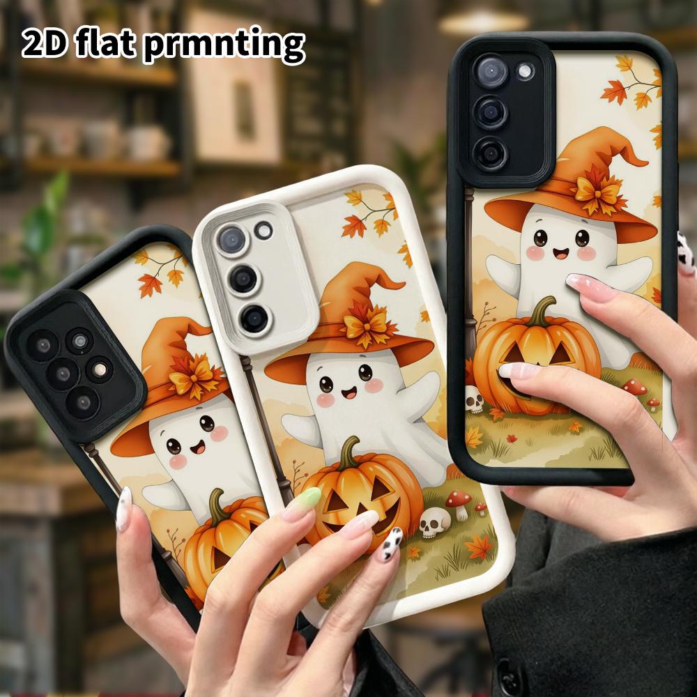 Чехол для телефона: 2D Плоский Защитный Чехол-Слоик для Samsung Galaxy A34 A35 M05 M06 S20 S22 S21 FE Plus 5G, Осенняя Деревня, Подарки на Рождество и Хэллоуин