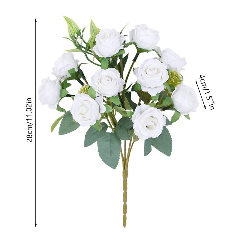 1/2Pcs Rose Artificial Flowers Bouquet Silk Fake Flower for Wedding Table Home Vase DIY Decoration Birthday Party Supplies