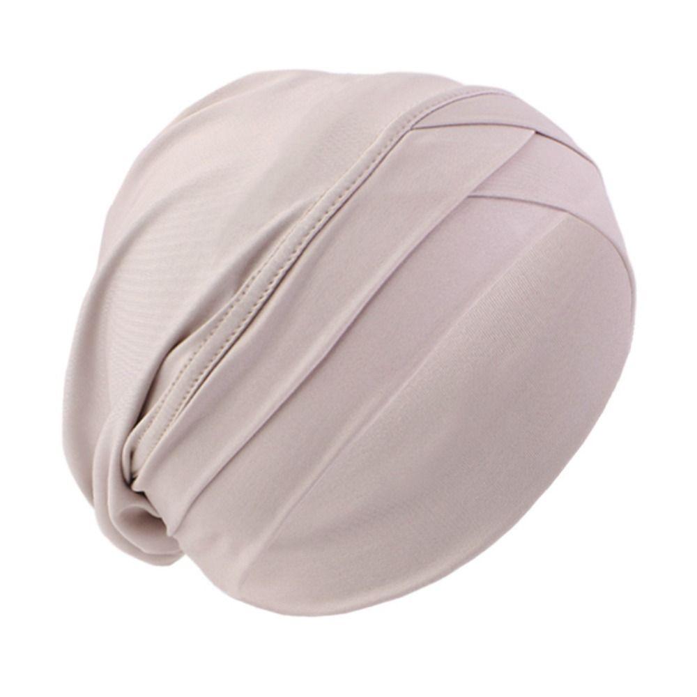 Bonnet Cap Cross Stretch Headband Hat Bandana Bottoming Hat New Stretch Headscarf Women