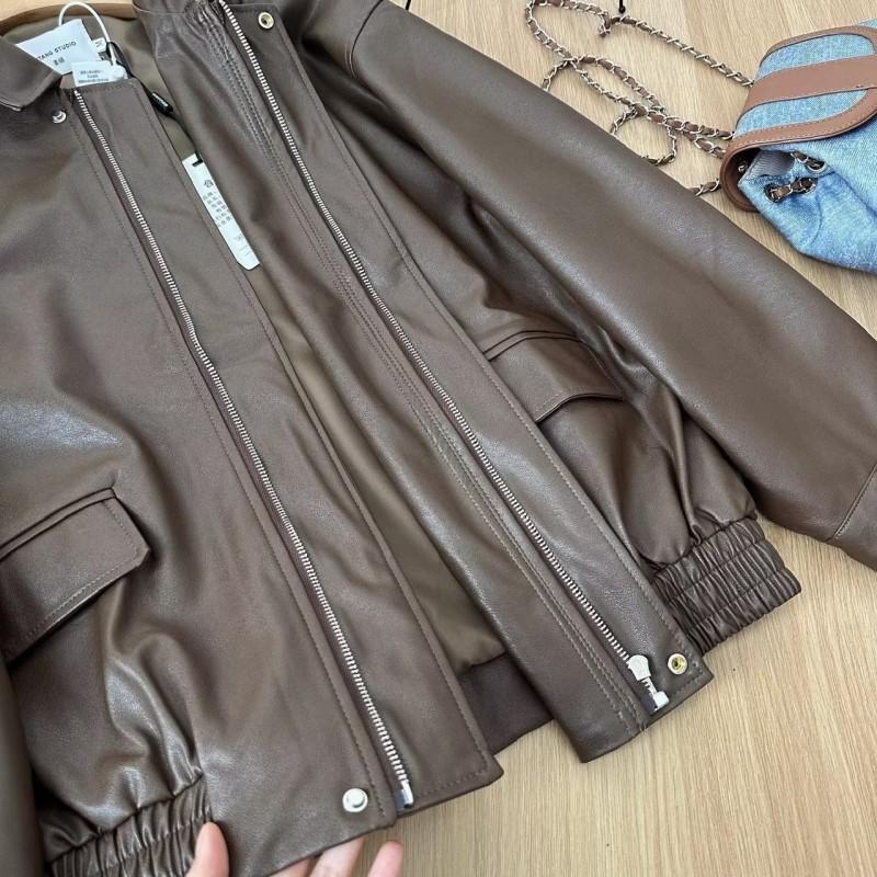 Мужская оверсайз кожаная куртка-косуха из ПУ Streetwear Повседневное свободное пальто в стиле пилот
