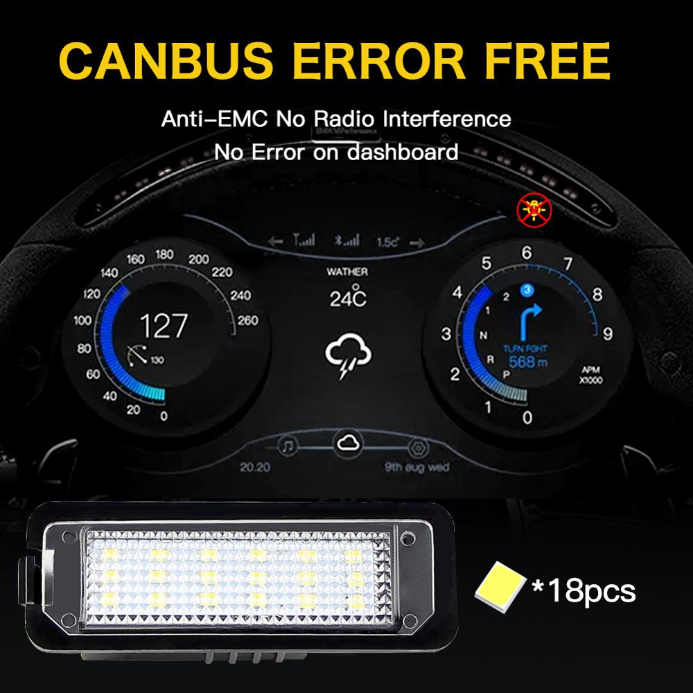 2pcs LED CANbus license plate light is highlighted Number License Plate is suitable for Seat Altea Exeo Ibiza MK2/ MK3/MK4/MK5 msg522