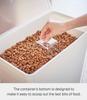 Yamazaki Jitsugyo Airtight Pet Food Stocker 12 кг с мерным стаканом, белый, Ш41 x Г24 x крышка 10 см, контейнер для хранения еды Tower Food Stocker 5617, прибл.