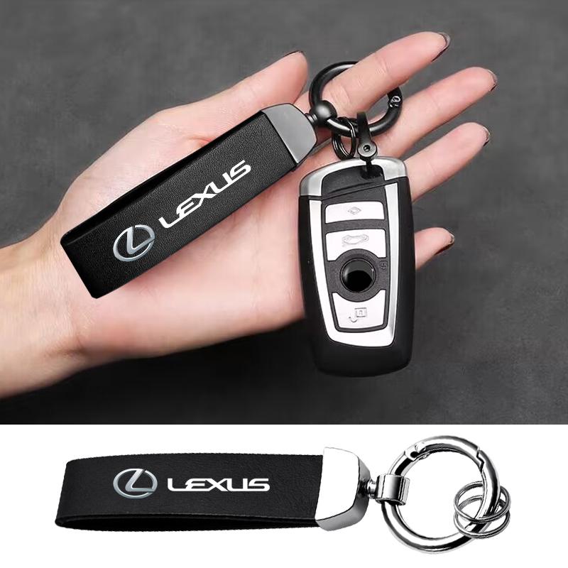 Car Key Chain Rings Metal Leather Keychain Exquisite Anti-lost Keyring For Lexus EX300H RX450H IS300H ES300H NX RX GS Al20 HI5