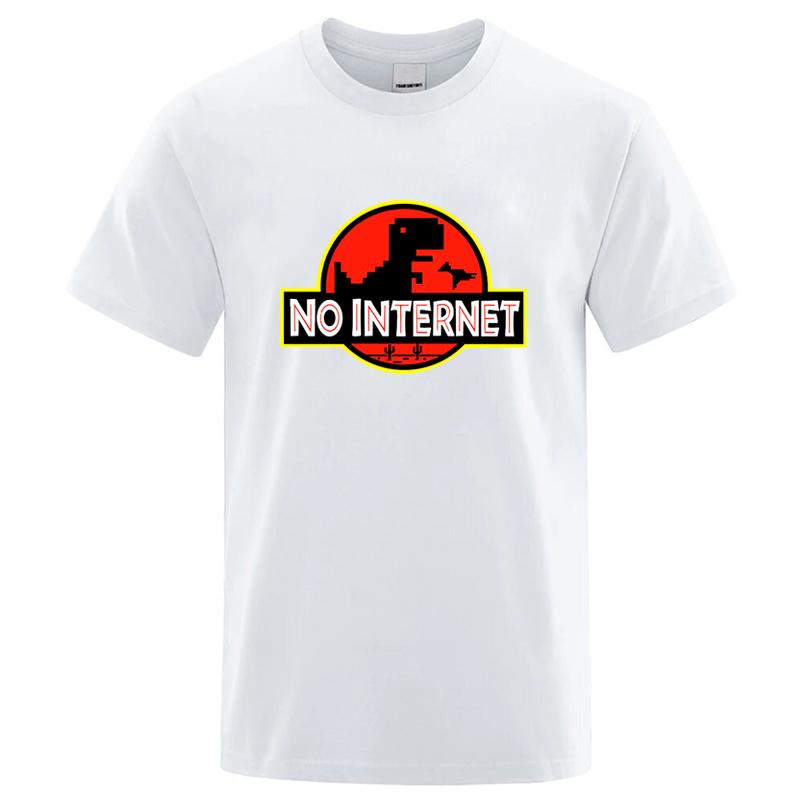 Unisexs High Quality Cotton Blend Funny Dinosaur Print Summer T Shirt Loose Oneck For Unisex Tshirt Short Sleeve Tshirt Male Tee