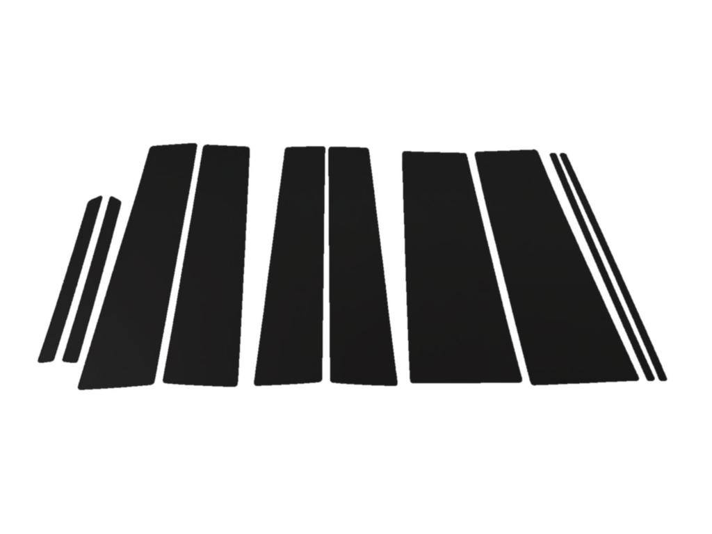 BRIGHTZ Finish Stainless Steel Black Plated Pillar Panels for Toyota Step WGN Visor Ultra-Mirror RK1/RK2 (No Required) (10-Piece Set) [PIL-BLA-209]