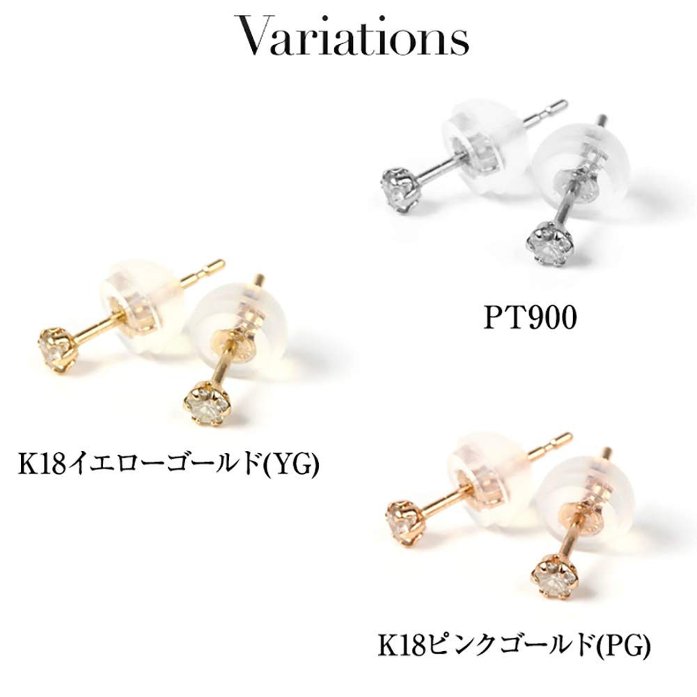 Серьги PLUSTER Diamond Platinum PT900 Diamond Stud Серьги с коробкой Catch Jewelry Plaster Womens (Натуральный 0,1 карат) [Подарок включен]