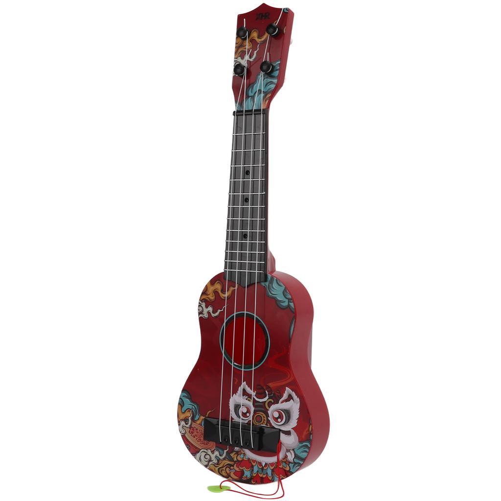 Детская игрушка Укулеле Мини Пластиковая гитара Музыкальный инструмент для дошкольников ПодарокКрасный