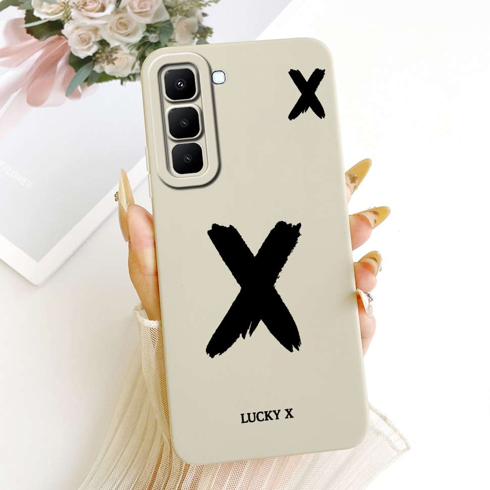 For Infinix Hot 70 5G X6895 Case New Design Letters A-Z Silicone Back Cover For Infinix Hot70 HOT 70 5G Phone Cases Bumper