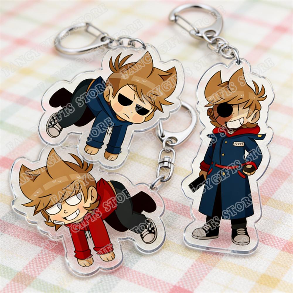 Популярные брелки Eddsworld Торд для аксессуаров Сумки Аниме Комикс Ринго Эддс Мем Брелки Украшения Геймеры Фанаты Друзья Подарки