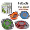 Набор складных дуршлагов из 3 предметов: Многофункциональная кухонная корзина для слива воды для мытья фруктов и овощей