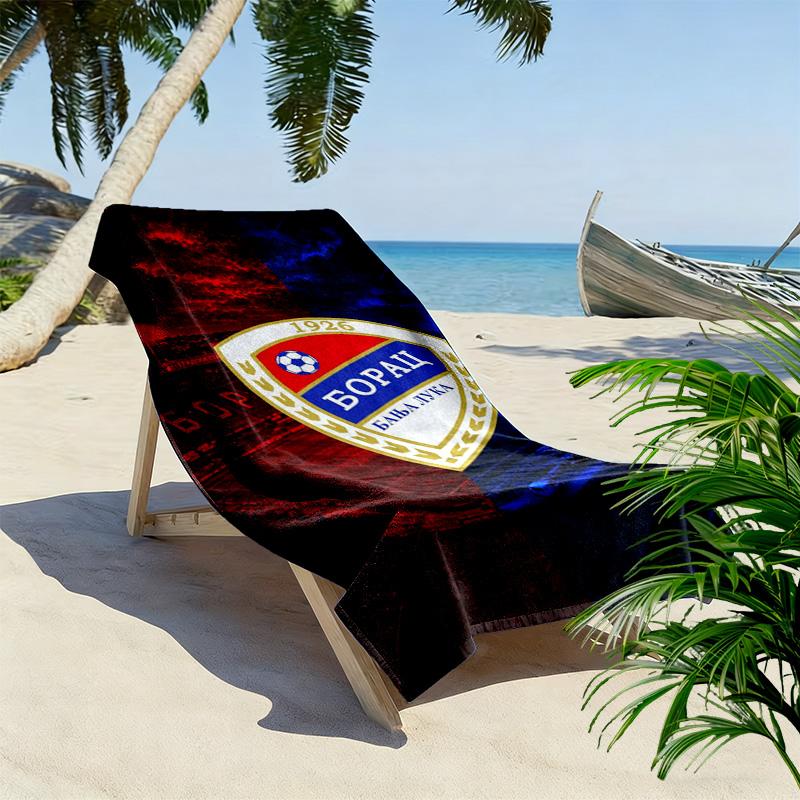 Borac Banja Luka Print Beach Towel, Large Soft Quick Dry Towel for Beach Camping Swimming
