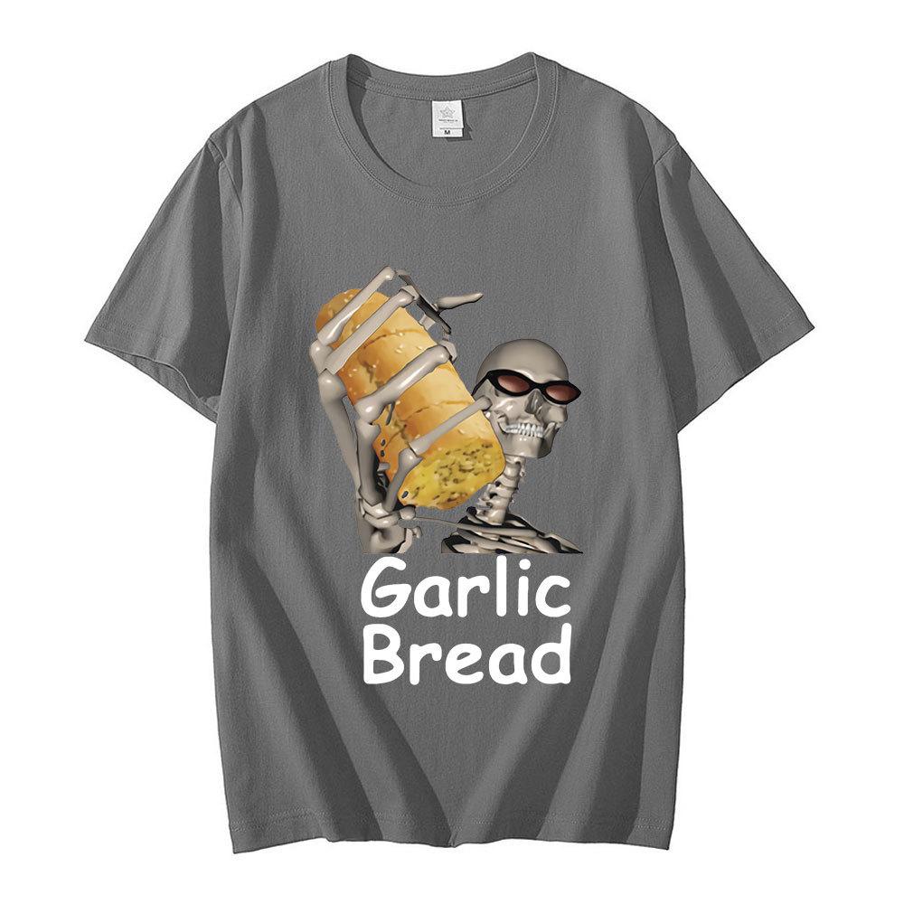 Мужская футболка с принтом «Чесночный хлеб», винтажная хлопковая футболка с коротким рукавом для мужчин и женщин