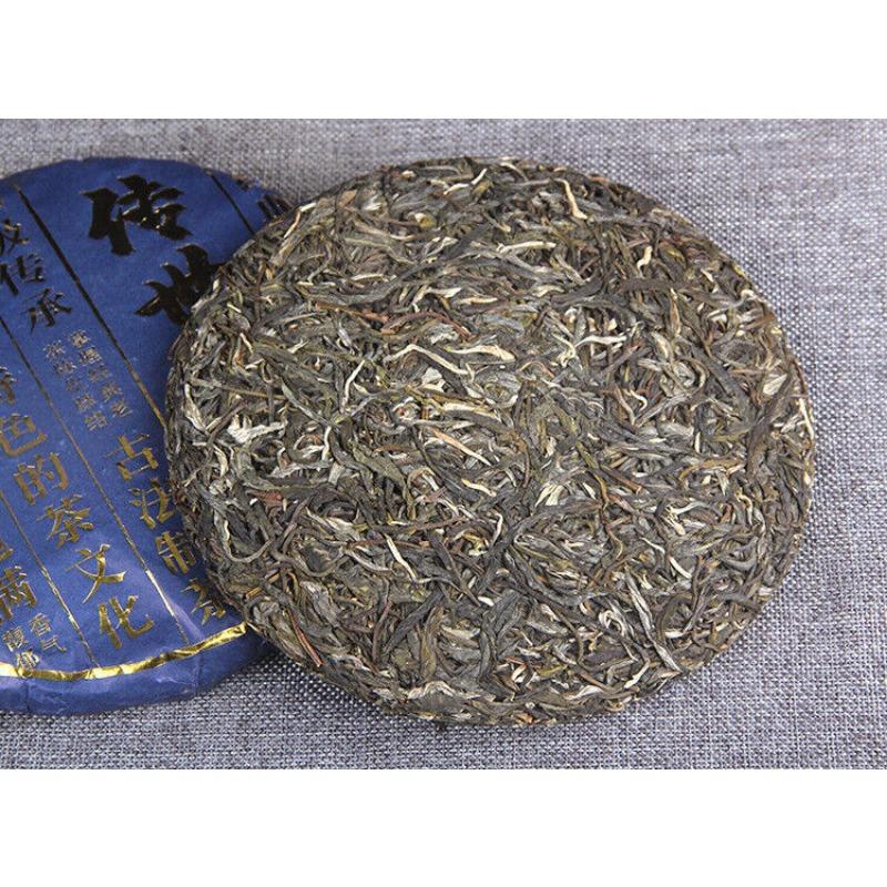 357г Пуэр из старого дерева Сырой чайный пирог Мэнхайский черный чай