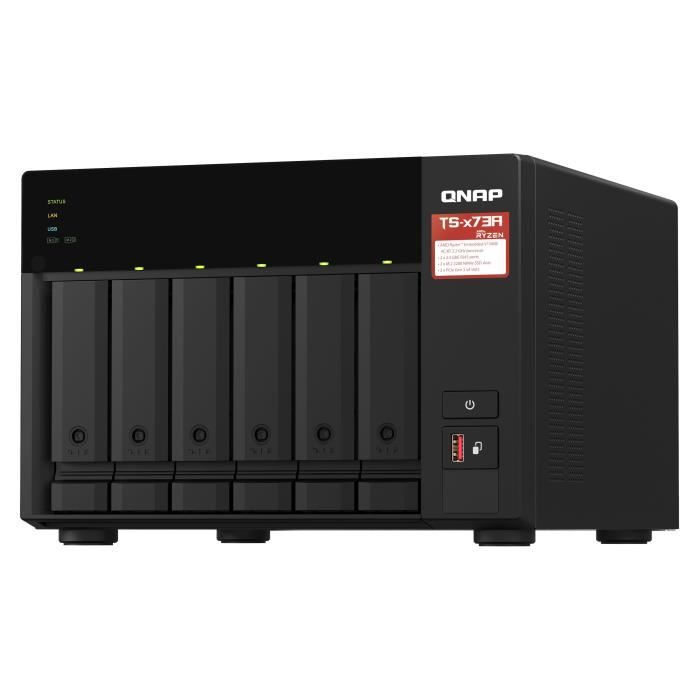 Serveur de Stockage (NAS) - QNAP - TS-673A-8G - Processeur AMD Ryzen quad-core 2,5GbE