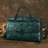 Женская сумка в стиле ретро из натуральной кожи с тиснением, универсальная, большая вместимость, сумки через плечо