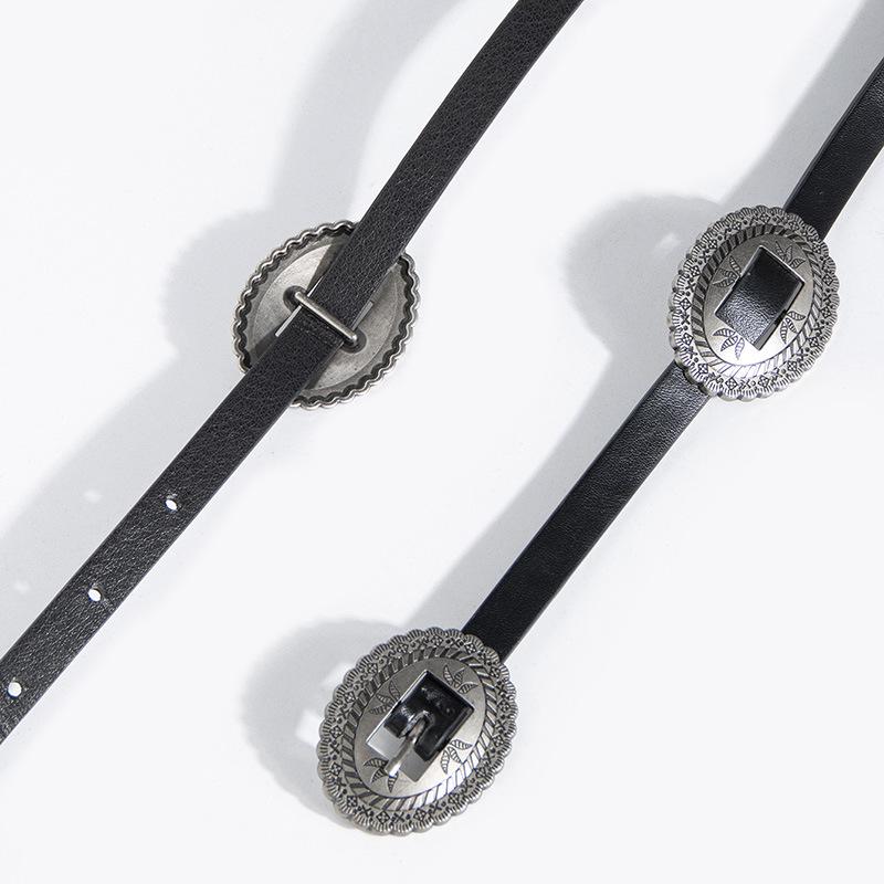 Boho Belt Accessories Western Women's Belt Versatile PU Thin Belt