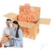 Юмористическая 3D-открытка, Забавная открытка-раскладушка «С Днем Рождения», Дизайн персонажа с шарами-сердечками, Конфетти, Причудливая открытка, Подарок на День Рождения
