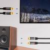RCA audio cable 2xRCA M/M 0.5m LogiLink black metal shielded gold-plated stereo for home cinema