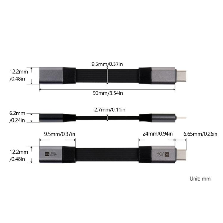 Универсальный удлинительный кабель USB4 V2.0 Type C 80 Гбит/с Высокоскоростная передача данных Разрешение 8K И Быстрая зарядка