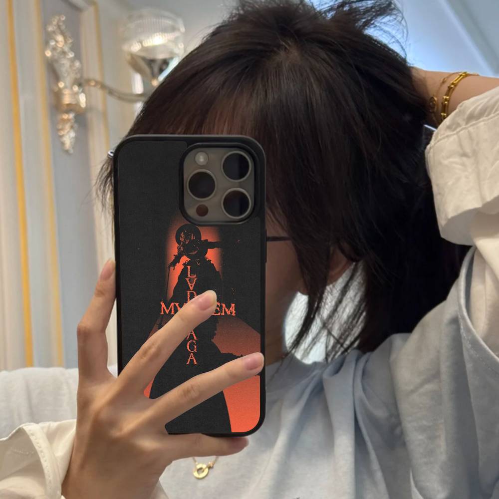 Чехол для телефона Singer L-Lady Gaga Mayhem Черный Силикон Жесткий Пластик Для Iphone 17 Air 16 15 14 13 12 11 Pro Max PC+TPU Чехол