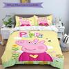 Peppa Pig Garden Party Print 3Pcs Bedding Setduvet Cover With 2 Bedropillowcase Home Birthday Gift