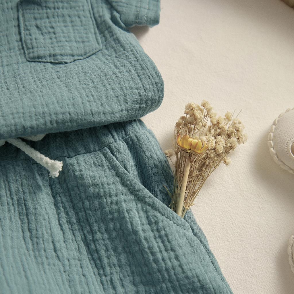 0-4Y Summer Baby Boy Girl Clothes Sets Toddler Newborn Kid Baby Soft T-shirt Shorts Children Outfits Solid Color