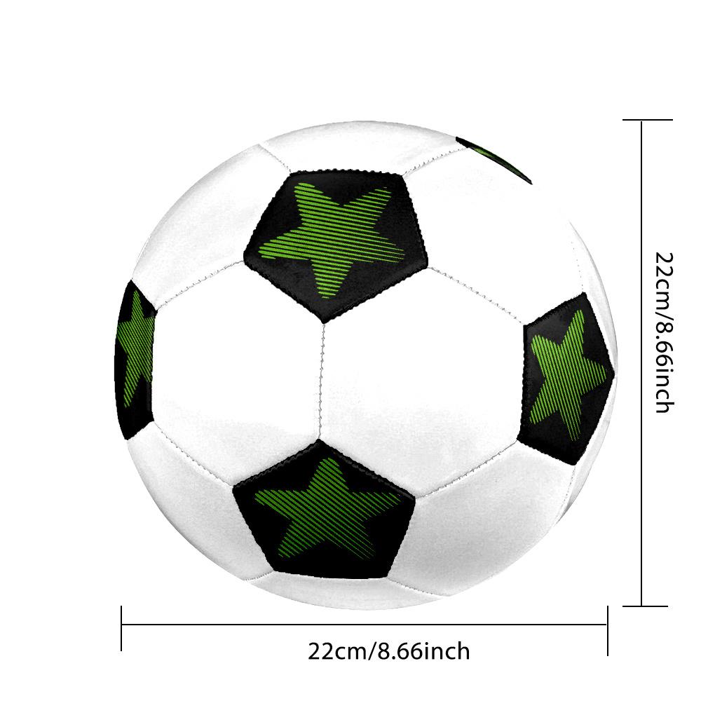 1PC Green Star Symbol Soccer Ball Size 5 Football Machine Sewn Indoor/Outdoor Universal Football W111