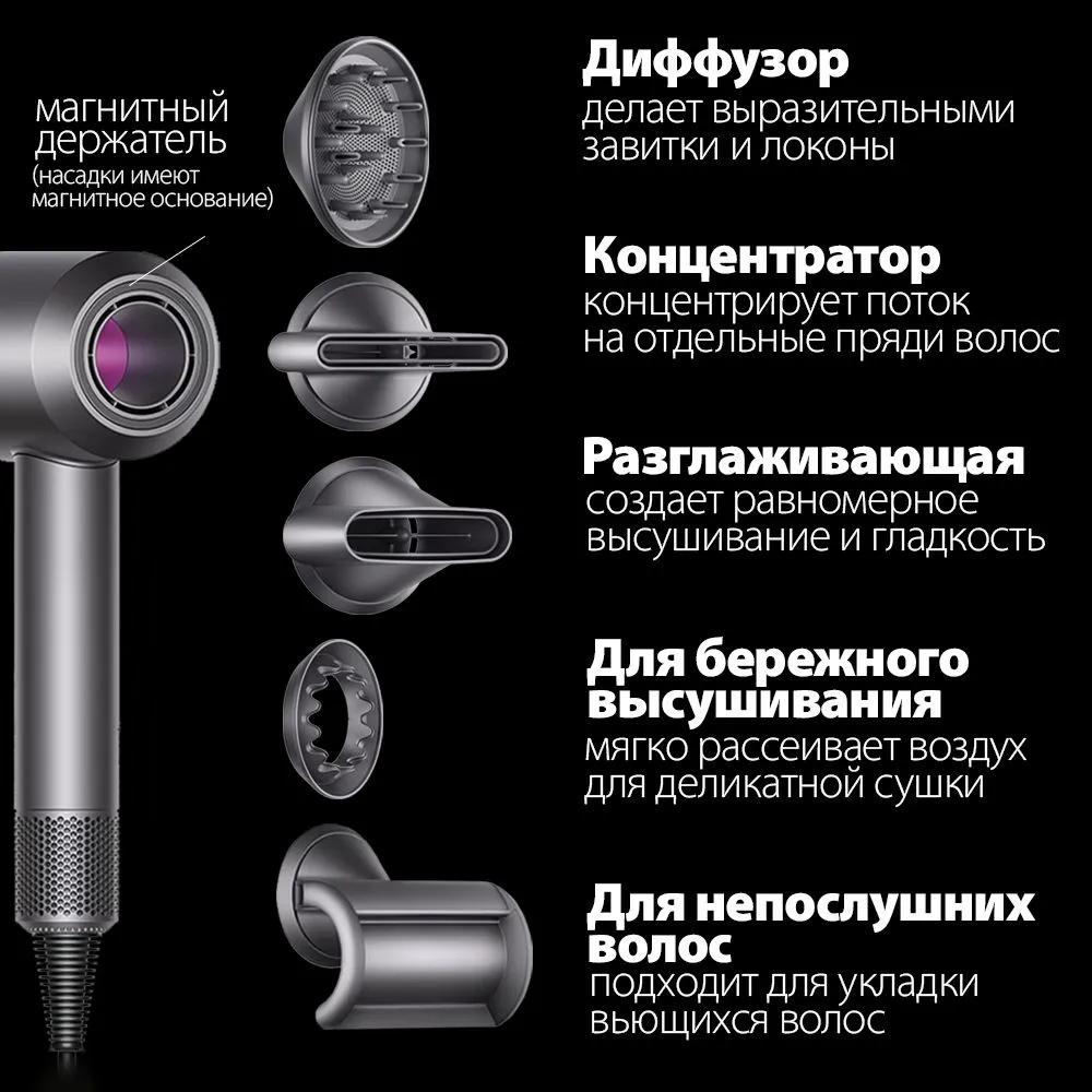 Модный профессиональный фен для салона, мощный, горячий и холодный ветер, отрицательный ионный молоток, диффузор, электрический фен