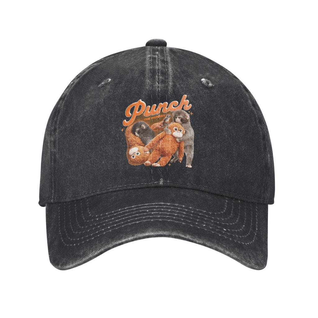 Washed Baseball Cap Monkey Punch Spring Trucker Hat For Unisex Women Casual Hiking Fishing Sun Baseball Caps