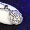 Tree of Life Rhinestone Christmas Tree Pendant Necklace